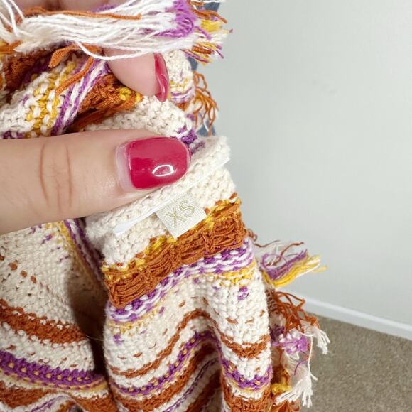 Vanessa Bruno Amira Striped Fringe Trim Sweater Size XS - Picture 3 of 5